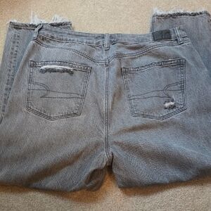 American Eagle Gray Distressed Jeans — Size 14 Short